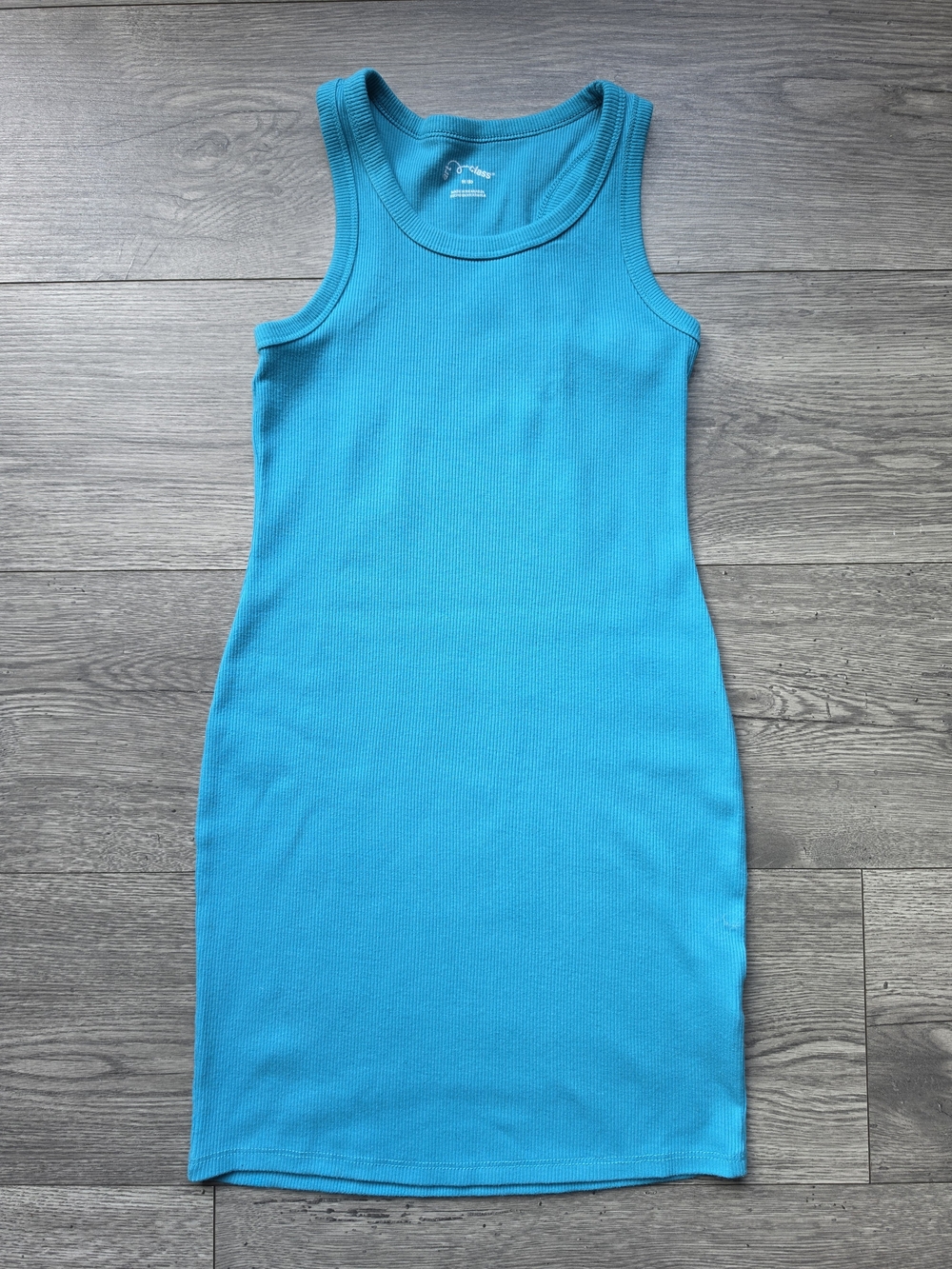 3/$6 art class Ribbed Tank Midi Dress - Turquoise Blue